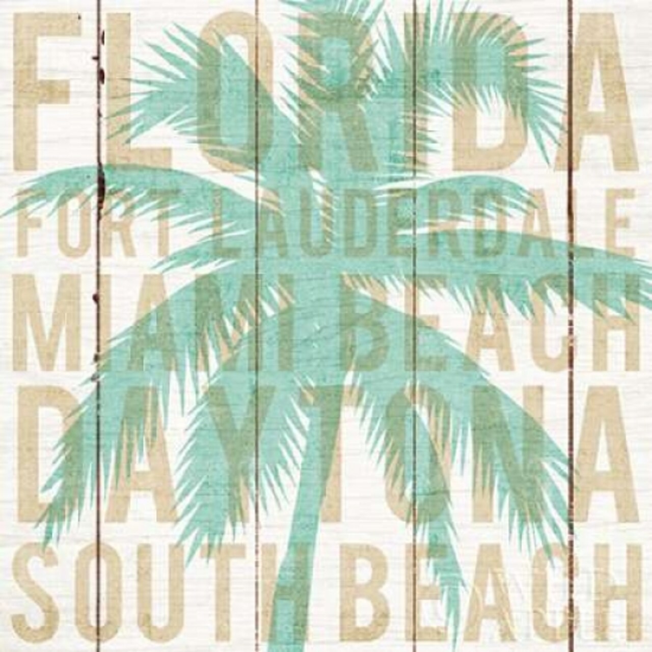 Bon Voyage Florida Palm Poster Print by Michael Mullan - Item # VARPDX23165